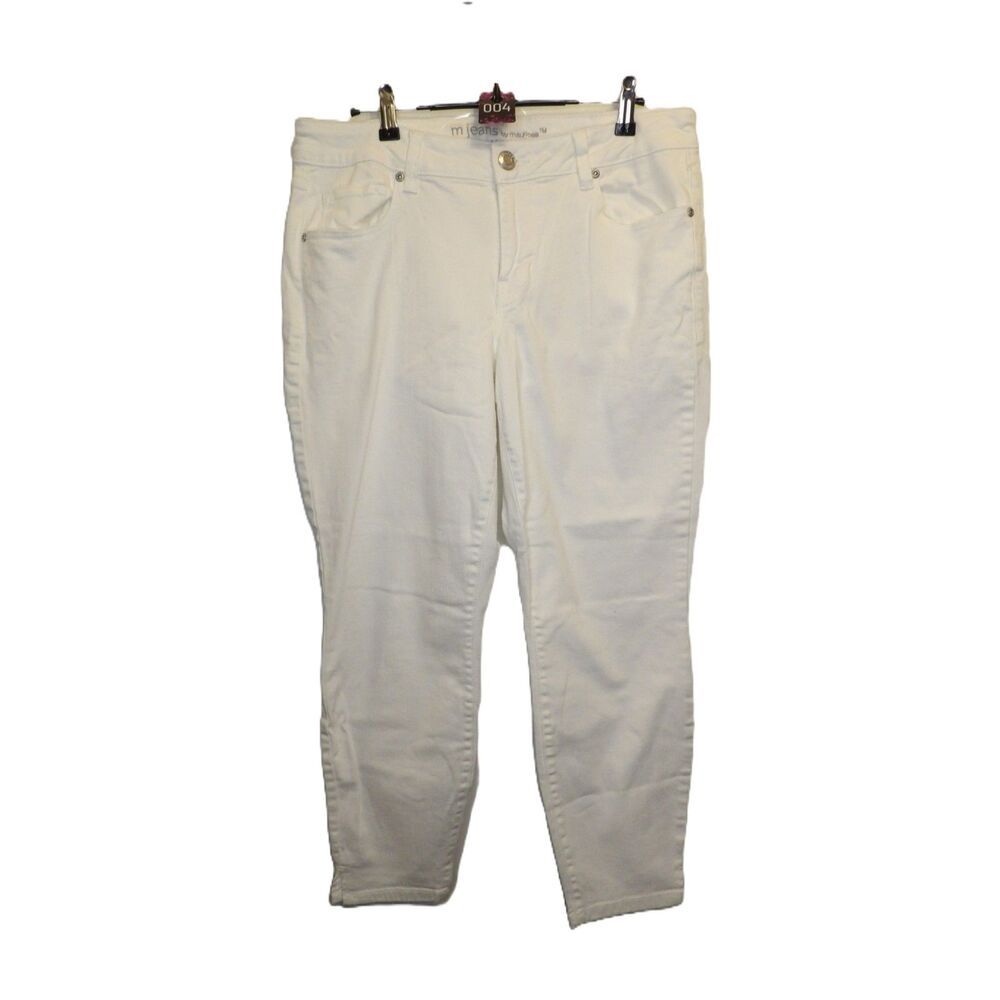 M.Jeans, White skinny mid-rise (Women's Large regular)
